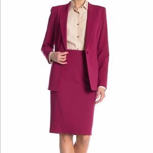 Lafayette 148 Wool Blend Pink Pencil Skirt